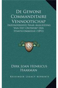 De Gewone Commanditaire Vennootschap