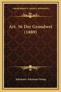 Art. 56 Der Grondwet (1889)