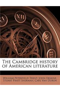 Cambridge history of American literature
