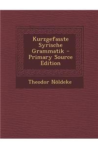 Kurzgefasste Syrische Grammatik