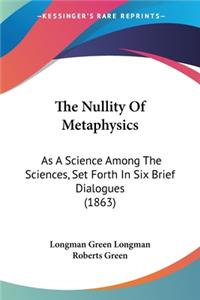 Nullity Of Metaphysics