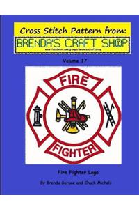 Fire Fighter Logo - Cross Stitch Pattern from Brenda's Craft Shop - Volume 17