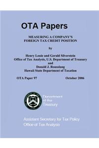 Measuring a Company's Foreign Tax Credit Position