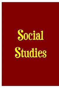 Social Studies - Red Notebook / Journal / Extended Lined Pages / Soft Matte