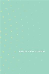 Bullet Grid Journal: Mint and Cream Bullet Pattern, 150 Dot-Grid Pages, 6