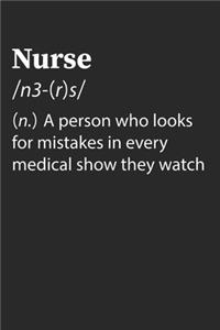 Nurse Definition Notebook - Physician Journal Planner
