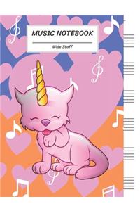 Music Notebook Wide Staff