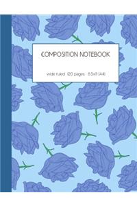 Composition notebook wide ruled 120 pages 8.5x11 (A4)