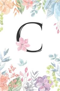 Monogrammed Floral C Journal by Crazy Beautiful Designs