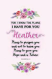 I know the plans I have for you Heather