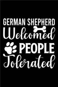 German Shepherd Welcome People Tolerated