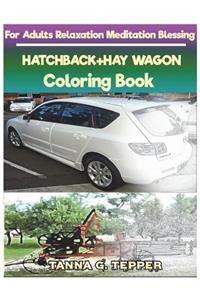 HATCHBACK+HAY WAGON Coloring book for Adults Relaxation Meditation Blessing