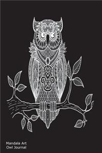 Mandala Art Owl Journal
