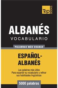 Vocabulario Español-Albanés - 5000 palabras más usadas