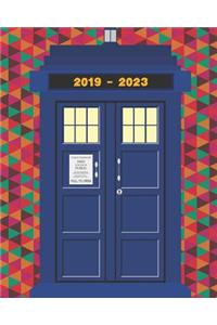 2019-2023 Five Year Planner Tardis Notebook