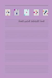 Blank Guitar Tablature Book