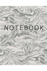 Notebook - Gray and White Marble Cover