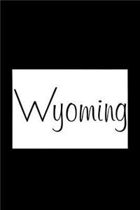 Wyoming - Black Lined Notebook with Margins