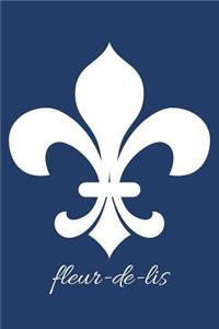 fleur-de-lis (Navy Blank Notebook with Fleur de Lis Corners)