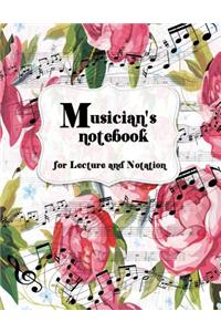 Musician's Notebook For Lecture and Notation