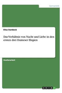 Das Verhältnis von Nacht und Liebe in den ersten drei Duineser Elegien