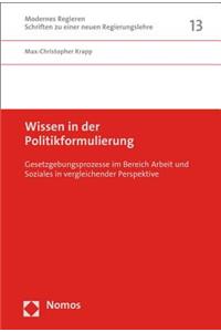 Wissen in Der Politikformulierung