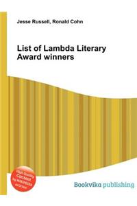 List of Lambda Literary Award Winners