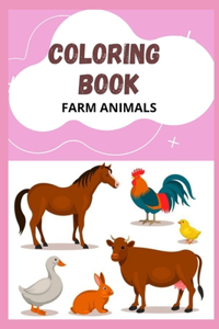 Farm animals coloring book