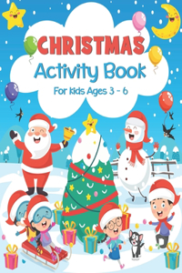 Christmas Activity Book For Kids Ages 3-6