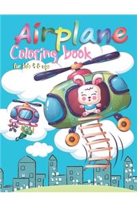 Airplane coloring book for kids 4-8 age