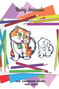 Baby Animals - 100 coloring pages for kids