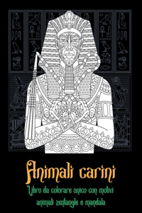 Animali carini - Libro da colorare unico con motivi animali zentangle e mandala