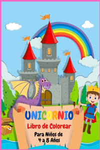 Unicornio Libro de Colorear Para Niños de 4 a 8 Años