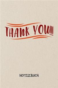 Thank You!!! NOTIZBUCH