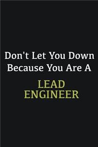 Don't let you down because you are a Lead Engineer