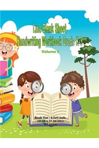 Line Blank Sheet Handwriting Workbook Grade K-3 Volume 5