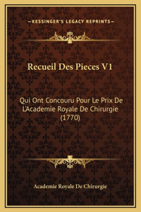 Recueil Des Pieces V1