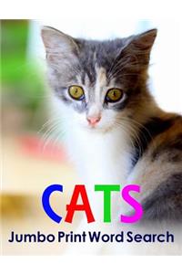 Cats Jumbo Print Word Search