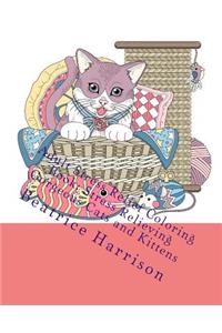 Adult Stress Relief Coloring Book: Stress Relieving Gorgeous Cats and Kittens: Includes Beautiful Cats, Dogs, Elephants, Peacocks and More Elegant Animal Patterns