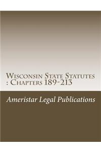 Wisconsin State Statutes: Chapters 189-213