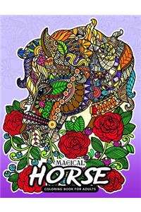 Magical Horse Coloring Book for Adults