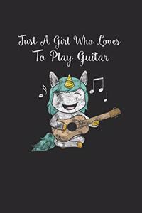 Guitar Player Girl Notebook
