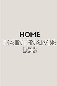 Home Maintenance Log