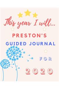 This Year I Will Preston's 2020 Guided Journal