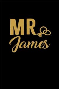 Mr. James: Personalized Engagement & Pre Wedding Gift Mr. & Mrs. Wedding Notebook and Organizer for Bride to Be and Groom To Be Matching Present