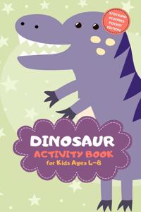 Dinosaur Activity Book for Kids Ages 4-8 Stocking Stuffers Pocket Edition