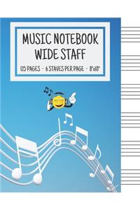 Music Notebook - Wide Staff