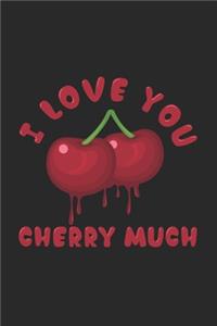 I love you cherry much: 6x9 FOOD - grid - squared paper - notebook - notes