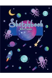 Black paper sketchbook
