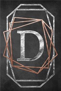 Chalkboard Foiling Minimalist Letter Notebook - D